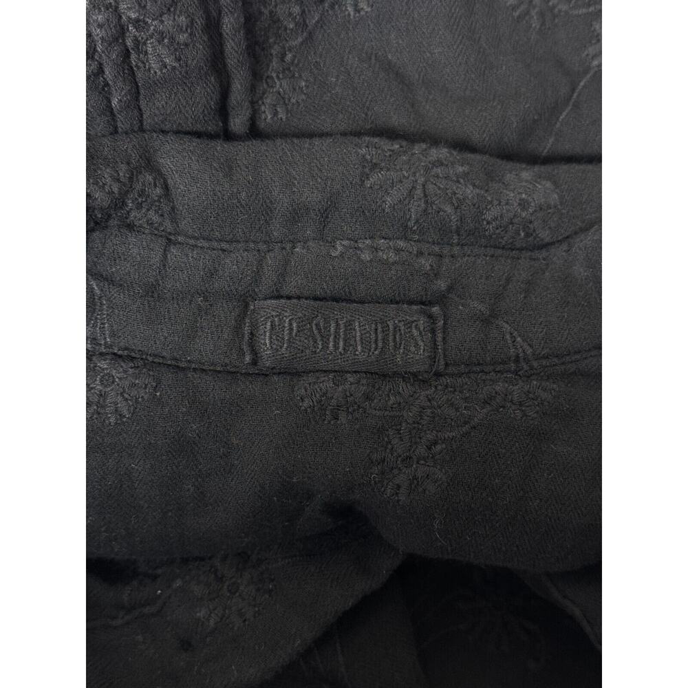 CP Shades Tunic Shirt Small Womens Black Button Up Long Sleeve Embroidered - Picture 7 of 8